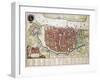 Antverpia, Map of Antwerp-Jan Blaeu-Framed Giclee Print