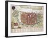 Antverpia, Map of Antwerp-Jan Blaeu-Framed Giclee Print