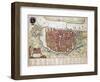 Antverpia, Map of Antwerp-Jan Blaeu-Framed Giclee Print