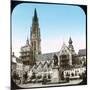 Antwerp (Belgium), Groenplaats and the Cathedral-Leon, Levy et Fils-Mounted Photographic Print