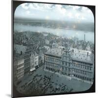 Antwerp (Belgium), Overview and the Schelde-Leon, Levy et Fils-Mounted Photographic Print