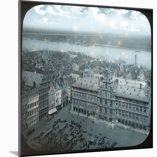Antwerp (Belgium), Overview and the Schelde-Leon, Levy et Fils-Mounted Photographic Print