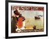 Antwerp, Belgium - Red Star Line Cruises to New York Promo Poster - Antwerp, Belgium-Lantern Press-Framed Art Print