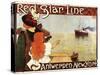 Antwerp, Belgium - Red Star Line Cruises to New York Promo Poster - Antwerp, Belgium-Lantern Press-Stretched Canvas