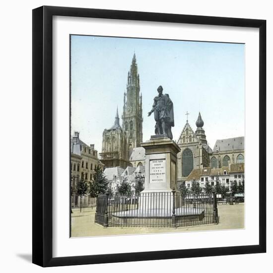 Antwerp (Belgium), Statue of the Flemish Painter Pierre Paul Rubens's (1577-1640)-Leon, Levy et Fils-Framed Photographic Print