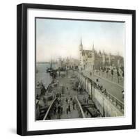 Antwerp (Belgium), the New Quays-Leon, Levy et Fils-Framed Photographic Print