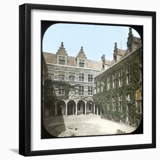 Antwerp (Belgium), the Plantin Museum's Courtyard-Leon, Levy et Fils-Framed Photographic Print