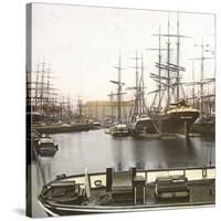 Antwerp (Belgium), View of the Harbour-Leon, Levy et Fils-Stretched Canvas