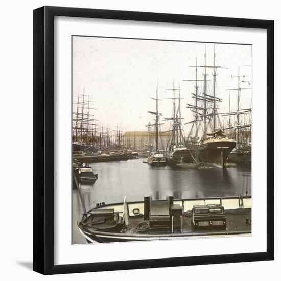 Antwerp (Belgium), View of the Harbour-Leon, Levy et Fils-Framed Premium Photographic Print