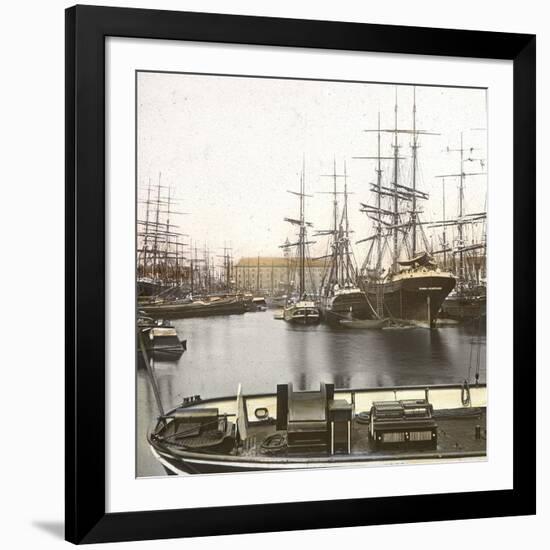 Antwerp (Belgium), View of the Harbour-Leon, Levy et Fils-Framed Photographic Print