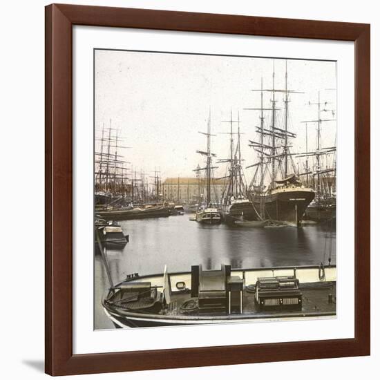 Antwerp (Belgium), View of the Harbour-Leon, Levy et Fils-Framed Photographic Print