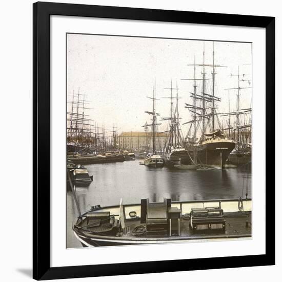 Antwerp (Belgium), View of the Harbour-Leon, Levy et Fils-Framed Photographic Print