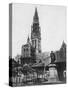 Antwerp Cathedral and Statue of the Artist Peter Paul Rubens, Belgium, 1867-null-Stretched Canvas