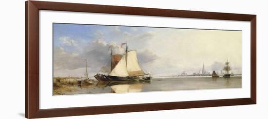 Antwerp from the Scheldt, Morning, 1844-Edward William Cooke-Framed Premium Giclee Print