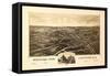 Antwerp, New York - Panoramic Map - Antwerp, NY-Lantern Press-Framed Stretched Canvas