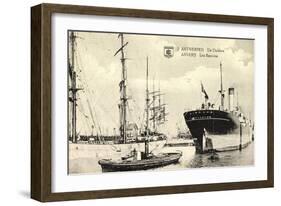 Antwerpen, Les Bassins, De Dokken, King Lud Dampfer-null-Framed Giclee Print