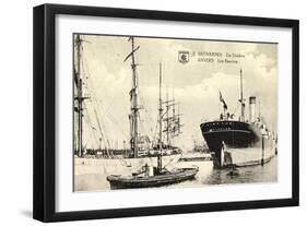 Antwerpen, Les Bassins, De Dokken, King Lud Dampfer-null-Framed Giclee Print