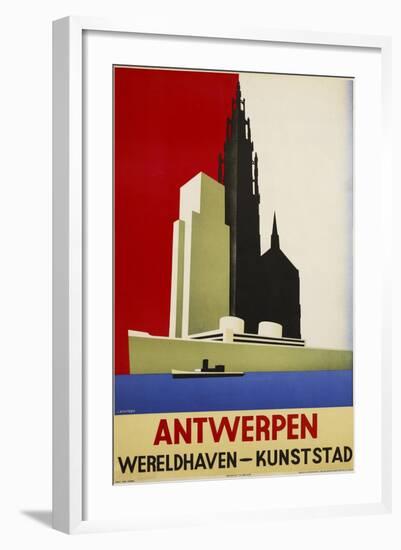 Antwerpen-Vintage Apple Collection-Framed Giclee Print