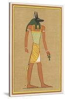 Anubis God of the Dead with the Head of a Jackel-null-Stretched Canvas