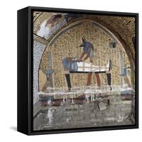 Anubis with a Pharaoh-null-Framed Stretched Canvas