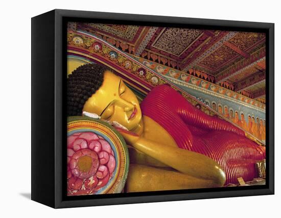 Anuradhapura, UNESCO World Heritage Site, Reclining Buddha Statue, Sri Lanka-Ellen Clark-Framed Stretched Canvas