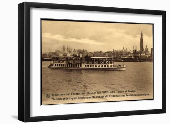 Anvers, Dampfer Wilford, Excursions Sur L'Escaut-null-Framed Giclee Print