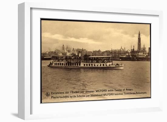 Anvers, Dampfer Wilford, Excursions Sur L'Escaut-null-Framed Giclee Print