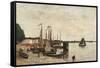 Anvers, the Port-Eugène Boudin-Framed Stretched Canvas