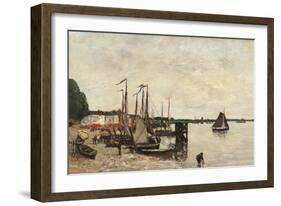 Anvers, the Port-Eugène Boudin-Framed Art Print