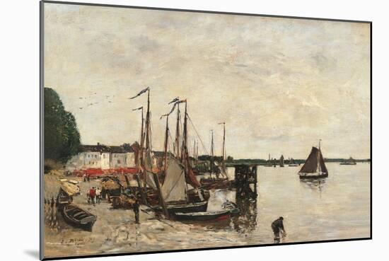 Anvers, the Port-Eugène Boudin-Mounted Art Print