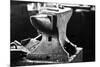 Anvil in Blacksmith Metal Workshop Black and White Photograph Poster-null-Mounted Poster