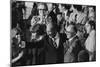 Anwar Sadat and Menachem Begin acknowledge President Carter as he announces the Camp David Accords-Warren K. Leffler-Mounted Photographic Print