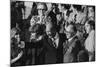 Anwar Sadat and Menachem Begin acknowledge President Carter as he announces the Camp David Accords-Warren K. Leffler-Mounted Photographic Print