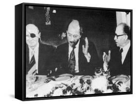 Anwar Sadat at a State Dinner-null-Framed Stretched Canvas