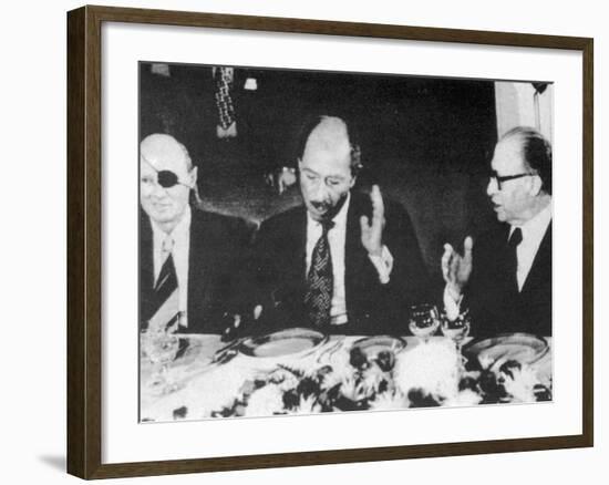 Anwar Sadat at a State Dinner-null-Framed Photographic Print