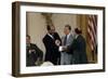 Anwar Sadat, Jimmy Carter, and Menahem Begin at Signing Camp David Accords, 1978-null-Framed Photo