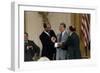 Anwar Sadat, Jimmy Carter, and Menahem Begin at Signing Camp David Accords, 1978-null-Framed Photo