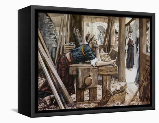 Anxiety of Joseph-James Tissot-Framed Stretched Canvas