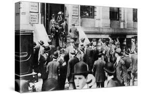 Anxious Crowds Outside the White Star Line Office, 1912-Sport & General-Stretched Canvas