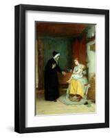 Anxious Moments, 1874-John Burr-Framed Giclee Print