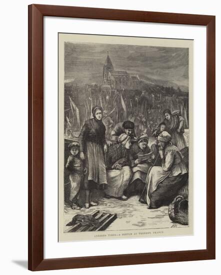 Anxious Times, a Sketch at Treport, France-Hubert von Herkomer-Framed Giclee Print