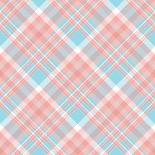 Plaid Check. All over Fabric Print in Pale Red, Pink, White and Blue. Seamless Texture for Home Dec-Anya D-Art Print