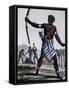 Anzikos Warrior, Africa, Engraving from Encyclopedia of Voyages, 1795-Jacques Grasset de Saint-Sauveur-Framed Stretched Canvas