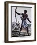 Anzikos Warrior, Africa, Engraving from Encyclopedia of Voyages, 1795-Jacques Grasset de Saint-Sauveur-Framed Giclee Print