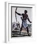 Anzikos Warrior, Africa, Engraving from Encyclopedia of Voyages, 1795-Jacques Grasset de Saint-Sauveur-Framed Giclee Print