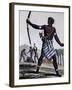 Anzikos Warrior, Africa, Engraving from Encyclopedia of Voyages, 1795-Jacques Grasset de Saint-Sauveur-Framed Giclee Print