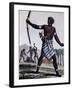 Anzikos Warrior, Africa, Engraving from Encyclopedia of Voyages, 1795-Jacques Grasset de Saint-Sauveur-Framed Giclee Print