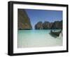 Ao Maya, Longtailboat in Front, Ko Phi Phi Leh, Thailand-Joern Simensen-Framed Photographic Print