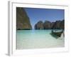 Ao Maya, Longtailboat in Front, Ko Phi Phi Leh, Thailand-Joern Simensen-Framed Photographic Print