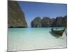 Ao Maya, Longtailboat in Front, Ko Phi Phi Leh, Thailand-Joern Simensen-Mounted Photographic Print